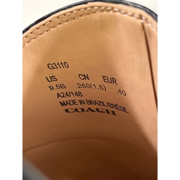 Coach Haley G31110 Women's Black Leather Loafers Size 9.5B SKU 6256 - Picture 7 of 8